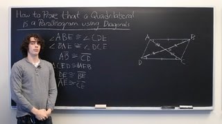 How to Prove That a Quadrilateral Is a Parallelogram With Diagonals  Parallelograms amp Math [upl. by Maximo30]