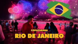 New Year 2024 🇧🇷 Firesworks🎉 Copacabana Rio de Janeiro Brazil Celebration Revéillon  Stunning 4K [upl. by Hoi]