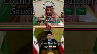 Countries That Support Saudi Arabia Vs Countries That Support Iran shorts [upl. by Artemis]