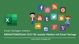 🗓️ Redaktionsplaner 2025 für Excel – Beiträge perfekt planen amp automatisch auswerten [upl. by Cyrilla]