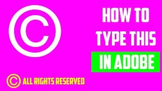 How to type copyright symbol © in premier cc [upl. by Winograd]