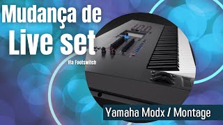 Yamaha Montage Troca de performance via Foot Switch  Live Set [upl. by Assillim13]