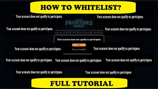 BEACON  Your account does not qualify to participate HOW TO GET WHITELISTED TAGALAOG TUTORIAL [upl. by Bittencourt]