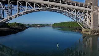 Paddleboarding along the Menai Strait  Psyched Paddleboarding [upl. by Enaed]