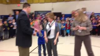 Jerri DePuy receives distinguished Service Award at Murphy Elementary in Lapeer [upl. by Jacobah]