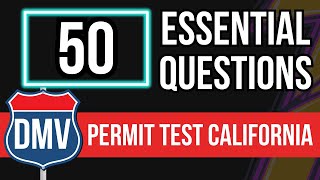 DMV Permit Test 2024 California 50 Essential Questions [upl. by Ula384]