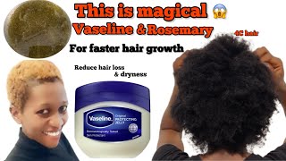 THIS IS MAGICAL 😱HOW I USE COMMON VASELINE PETROLEUM JELLY AND ROSEMARY TO GROW MY HAIR FASTER [upl. by Eycats]