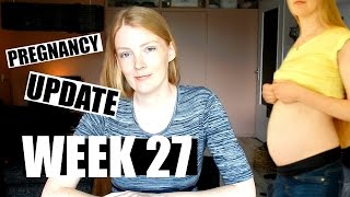 PREGNANCY UPDATE  WEEK 27  Painful ribs cravings amp belly shot  VICINA LUCINDA [upl. by Heintz]