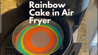 Simple Air Fryer Rainbow Cake Recipe How to Bake Cake in Air fryer Air fryer Cake airfryer cake [upl. by Cavanaugh520]