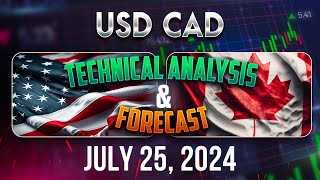 Latest USDCAD Forecast and Technical Analysis for July 25 2024 [upl. by Aihsela]