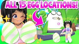 ALL 15 EGG LOCATIONS EGGBURTS EGGHUNT in Adopt Me roblox [upl. by Blen249]