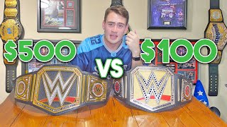 FAKE 100 WWE Replica Title Belt VS REAL 500 WWE Replica [upl. by Flowers573]