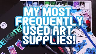 My Most Frequently Used Art Supplies  Procreate Brushes [upl. by Aleahpar]