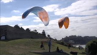 Paragliding crash fail  Parapente  Arraché vent fort fini dans le cimetière  France 🇫🇷 [upl. by Helge22]