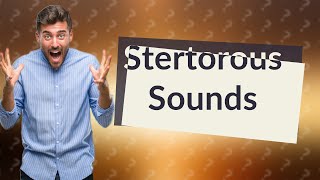 What does stertorous breathing sound like [upl. by Cowley89]