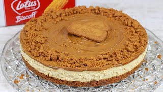 Lotus Biscoff Cheesecake ohne Backen in nur 10 Minuten [upl. by Llenwad816]