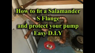 Salamander S Flange fitting to protect a shower pump full DIY [upl. by Rosel]