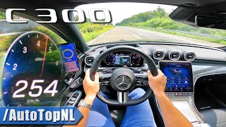 NEW MercedesBenz C Class C300  TOP SPEED on AUTOBAHN by AutoTopNL [upl. by Elac]