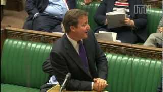 David Cameron joke gets Commons roaring with pleasure [upl. by Endres]