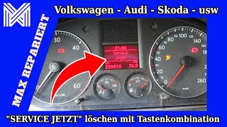 VW Fehler SERVICE JETZT löschen mit Tastenkombination  VW AUDI SKODA usw [upl. by Rustie541]