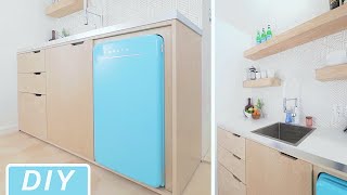 DIY Modern MiniKitchen  Kitchenette Build  Home Improvement [upl. by Stalder]