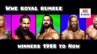 Wwe royal rumble winners 1988 to Now [upl. by Pete]