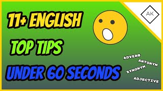 11 English  Top Successful Tips  Grammar School Test Tips [upl. by Akemeuwkuhc179]