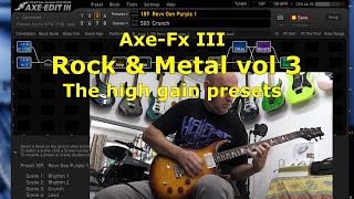 AxeFx III Rock amp metal vol 3 [upl. by Nairda86]