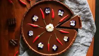 How to make a Chilli Chocolate Tart  Vegan amp Gluten Free [upl. by Martz]