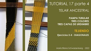 TUTORIAL 17 Parte 4 TUBULAR Urdido a tres [upl. by Anelliw]