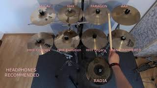 SABIAN 10“ Splash comparison  HHX Complex Evolution Legacy VS AAX AIR PARAGON HH RADIA cymbals [upl. by Radu106]