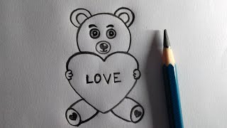 How to draw a cute teddy bear How to draw teddy bear 🧸 teddy bear drawing  drawingbook3988 [upl. by Stargell]