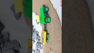 Bulldozer Excavator Loading Rocks To Tractor Toys [upl. by Otcefrep]