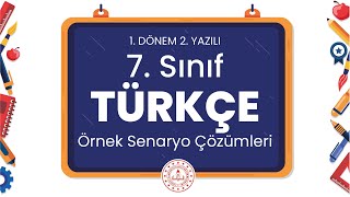 7 Sınıf Türkçe 1 Dönem 2 Yazılı Örnek Senaryo Çözümleri [upl. by Zonnya]