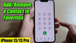 iPhone 1313 Pro How to AddRemove a Contact to Favorites [upl. by Renzo369]