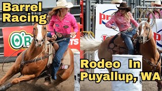 Barrel Racing In Puyallup Rodeo 10 riders On September 9th 2023 [upl. by Ttemme660]