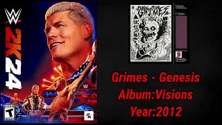 WWE 2K24 SoundtrackGrimes  quotGenesisquot [upl. by Jammin]