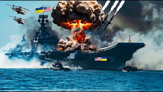 Today Russian Military Attack US Aircraft Carrier Heading to Ukraine Destroyed [upl. by Jen233]