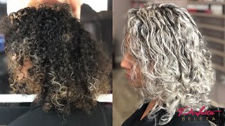 Platinado em cabelo cacheado [upl. by Leatri]