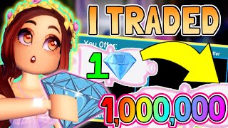 I Traded 💎1 DIAMOND Into 1000000 DIAMONDS💎 FULL SERIES Royale High Trading Challenge [upl. by Ardin333]