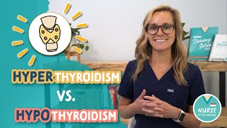 Hypothyroidism vs Hyperthyroidism  Endocrine Nursing  Signs amp Symptoms [upl. by Aimik]