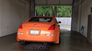 Solar Orange Nissan 350z Car Wash Ricer Revs [upl. by Odlabso402]