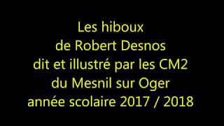 Les hiboux de Robert Desnos [upl. by Marisa695]