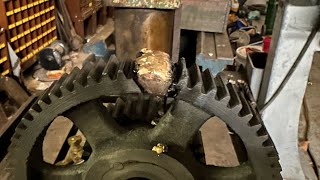 Brazing broken cast iron gear teeth [upl. by Isolde]