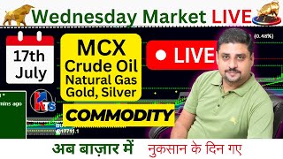 17th July MCX Market Analysis  Live Intraday trading  mcx mcxgold mcxmarketwatch [upl. by Yvad]