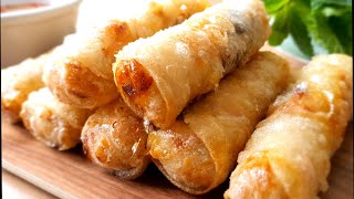 Nems au poulet  Chicken Spring rolls Egg rolls  Spring rolls [upl. by Aratal707]