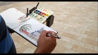 DIY easel for watercolor sketching and painting en plein air Compact lightweight amp easy to make [upl. by Annert]