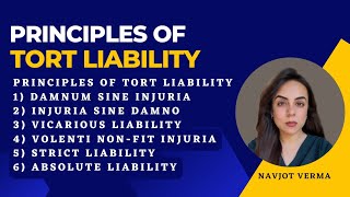 Principles of tort liability  Damnum sine injuria  Injuria sine damno vicarious liability [upl. by Philps]