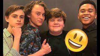 IT Movie Cast😊😊😊  Finn Jack Wyatt and Jaeden CUTE AND FUNNY MOMENTS 2018 2 [upl. by Sparkie]