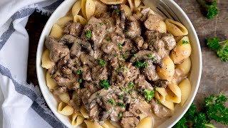 Slow Cooker Beef Stroganoff [upl. by Zenia335]